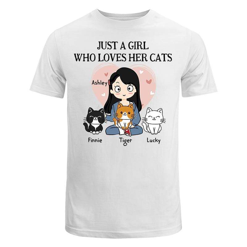 Just A Girl Who Loves Her Cat Personalized Shirt