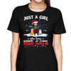 Just A Girl Who Loves Her Cats Christmas Personalized Shirt