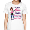 Just A Girl Who Makes Other Girls Feel Awesome Hair Dresser Gift Personalized Shirt