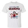 Love Is Being Called Grandma Red Pattern Doll Personalized Shirt