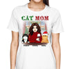Meowy Catmas Woman & Cat Christmas Personalized Shirt