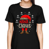 Nana Claus Grandma Mom Gift Leopard Christmas Personalized Shirt