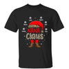 Nana Claus Grandma Mom Gift Leopard Christmas Personalized Shirt