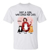 Pretty Girl Loves Her Cat Personalized Shirt