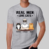 Real Men Love Cats Fluffy Personalized Shirt