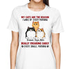 Reason I Wake Up Early Fluffy Cats Personalized Shirt