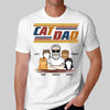 Retro Line Cat Dad Personalized Shirt