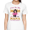 Rock Two Titles Mom Grandma Sassy Woman Personalized Shirt [NOT REAL GLITTER]