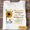 Sunflower My Mind Still Talks To You Memorial Personalized Shirt (Light Color)