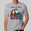 Together Since Couple Embracing Personalized Shirt