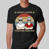 Together Since Retro Couple Gift Personalized Shirt