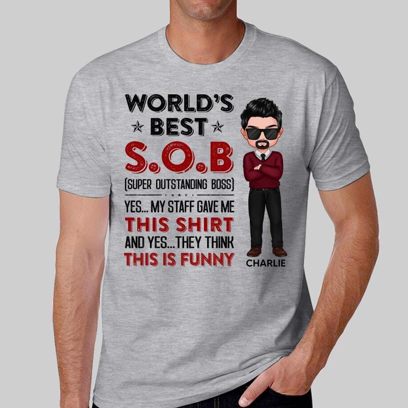 World‘s Best Boss Funny Gift For Bosses Personalized Shirt