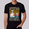 A Man With Beer And Dog Retro Personalized Shirt