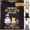 An Old Man With Beer And Cats Personalized Shirt