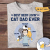 Best Beer Lovin' Cat Dad Chibi Personalized Shirt