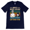 Best Beer Loving Cat Dad Old Man Personalized Shirt