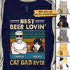 Best Beer Loving Cat Dad Old Man Personalized Shirt