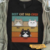 Best Cat Dad Ever Retro Personalized Cat Dad Shirt