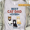 Best Cat Dad Ever Sitting Cat Personalized Shirt