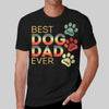 Best Dog Dad Ever Retro Paws Personalized Shirt