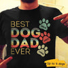 Best Dog Dad Ever Retro Paws Personalized Shirt