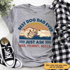 Best Dog Dad Ever Round Retro Personalized Shirt