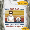 Best Dog Dad Peeking Dog Personalized Shirt