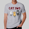 Cat Dad Red Plaid Personalized Shirt