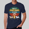 Cat Dad Retro Circle Personalized Shirt