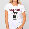 Cat Mom Red Plaid Smiling Cat Personalized Shirt