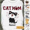 Cat Mom Red Plaid Smiling Cat Personalized Shirt