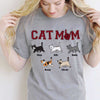 Cat Mom Red Plaid Walking Cats Personalized Shirt