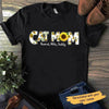 Cat Mom Sunflower Slogan Pattern Personalized Cat Mom Shirt