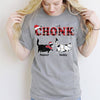 Chonk Christmas Walking Fat Cat Personalized Shirt