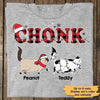 Chonk Christmas Walking Fat Cat Personalized Shirt