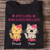 Cute Cats And Pink Flower Personalized Shirt