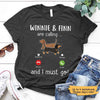 Dachshund My Wiener Is Calling Personalized Dog Mom Dad Shirt