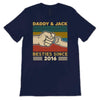 Daddy Grandpa And Kid Retro Personalized Shirt