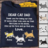 Dear Cat Dad Mom Walking Cat Personalized Navy Shirt