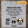 Dear Dog Dad Peeking Dogs Personalized Shirt