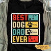 Dog Dad Paw Retro Personalized Shirt