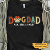 Dog Dad Retro Personalized Dog Dad Shirt
