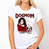 Dog Mom Red Patterned Personalized Shirt