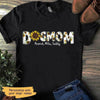 Dog Mom Sunflower Leopard Personalized Dog Mom Shirt
