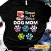 Dog Mom Tie Dye Paws Personalized Dog Mom Shirt