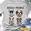 Dog Over People Peeking Dog Personalized Dog Mom Shirt