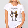 Friends Ride Together Stay Together Horse Girl Back View Personalized Shirt
