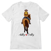 Girl And Her Horse Back View Personalized Shirt