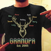 Grandpa Deer Hunter Retro Personalized Shirt