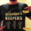 Grandpa Keepers Stick Figure Personalized Shirt